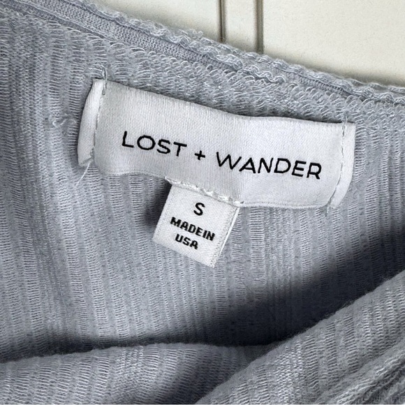 Lost And Wander DRIFT AWAY TOP Baby Blue Sz Small - Picture 9 of 12